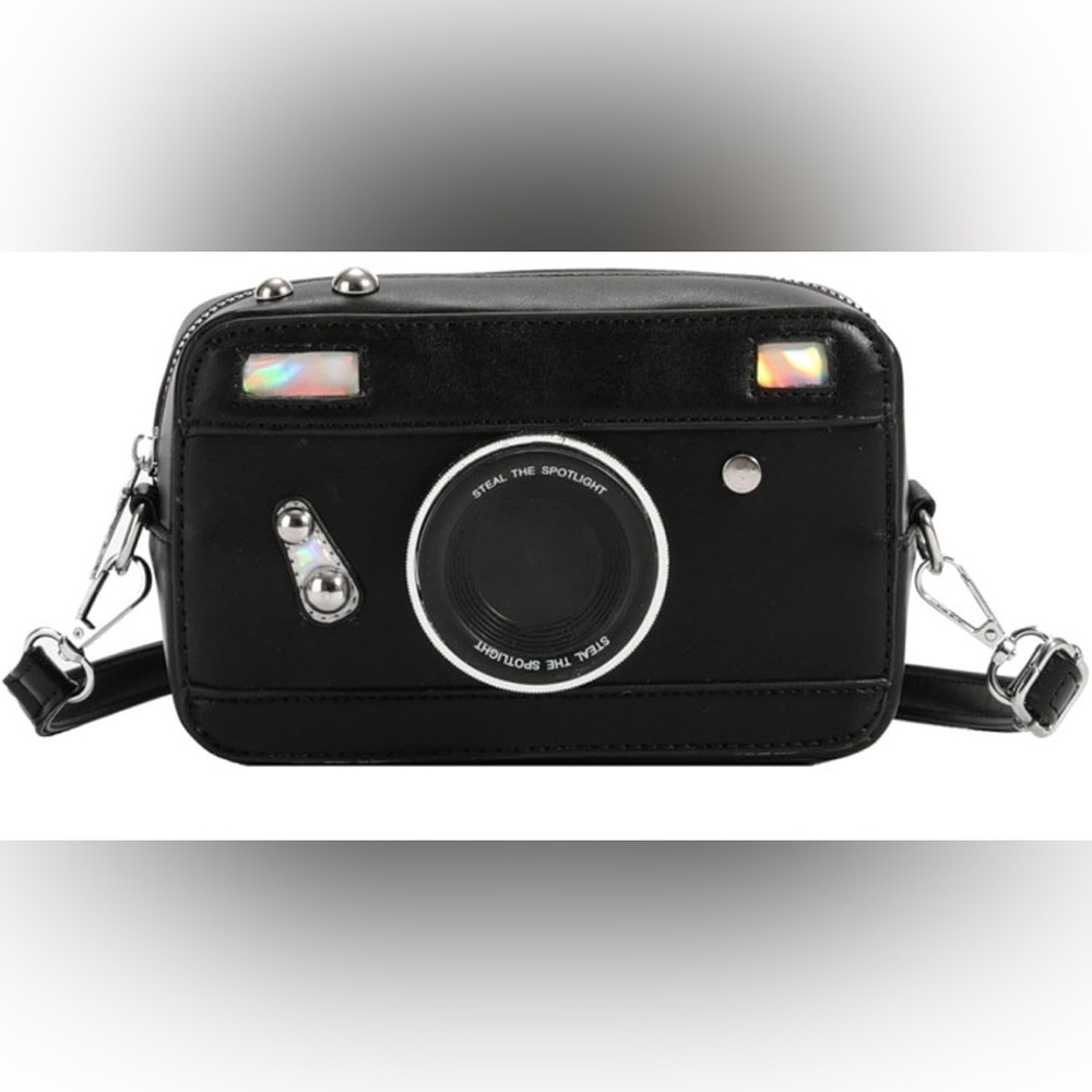 Black Camera Novelty Women's Crossbody Box Bag NWOT​